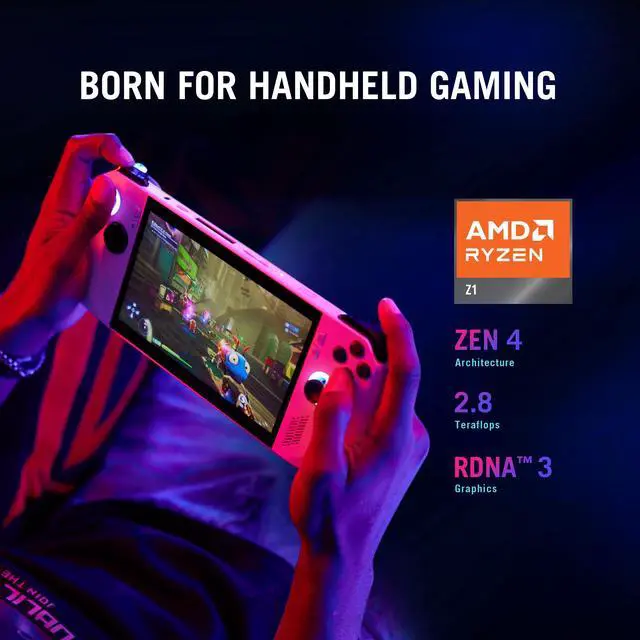 Alt view image 9 of 17 - ASUS - ROG Ally Gaming Handheld Console - Z1 Processor, 512GB, 1080p 120Hz Display, White