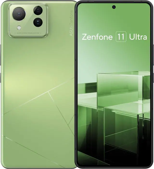 Main image of ASUS Zenfone 11 Ultra AI Smartphone, Android Unlocked, 12GB+256GB, US Version,
6.78 FHD+ AMOLED 120Hz Fast Display, 26-Hour Battery with 5500mAh, Stabilized Triple Camera, 5G Dual SIM, Verdure Green
