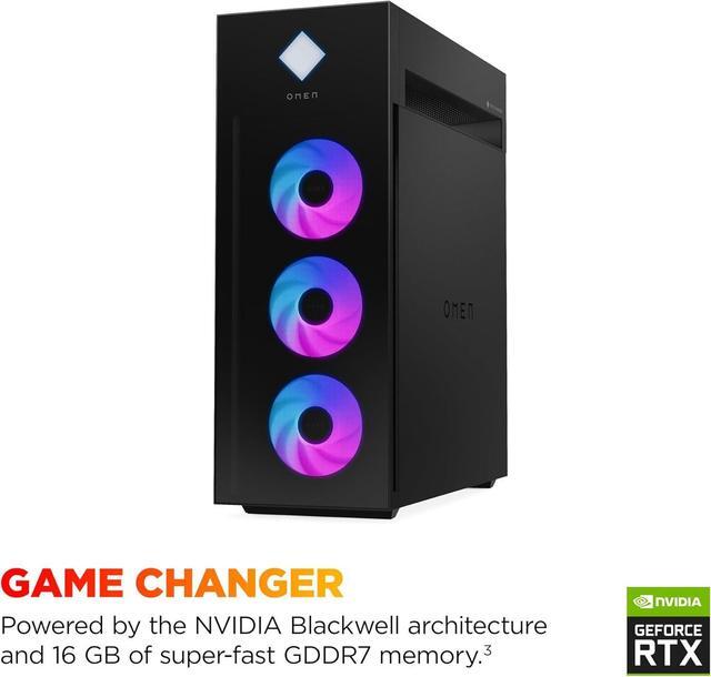 Alt view image 7 of 7 - HP OMEN 45L Gaming Desktop, Intel Core Ultra 7 265K, 32GB RAM, 2TB SSD, RTX 5080, Win 11 Pro, Microsoft Copilot, Tempered Glass, GT22-3080 (2025)
