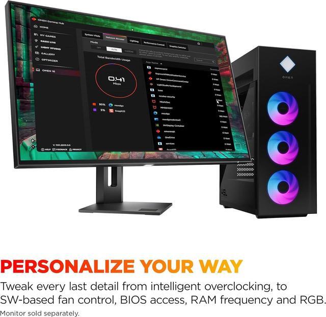 Alt view image 3 of 7 - HP OMEN 45L Gaming Desktop, Intel Core Ultra 7 265K, 32GB RAM, 2TB SSD, RTX 5080, Win 11 Pro, Microsoft Copilot, Tempered Glass, GT22-3080 (2025)