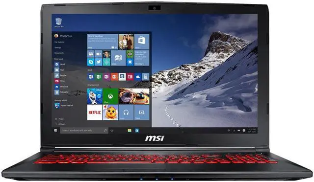 Main image of MSI GL62M 7RDX-1646 15.6" Gaming Laptop - Intel Core i7-7700HQ Processor 2.80GHz; NVIDIA GeForce GTX 1050 2GB GDDR5; 8GB DDR4-2400 RAM; 256GB Solid State Drive