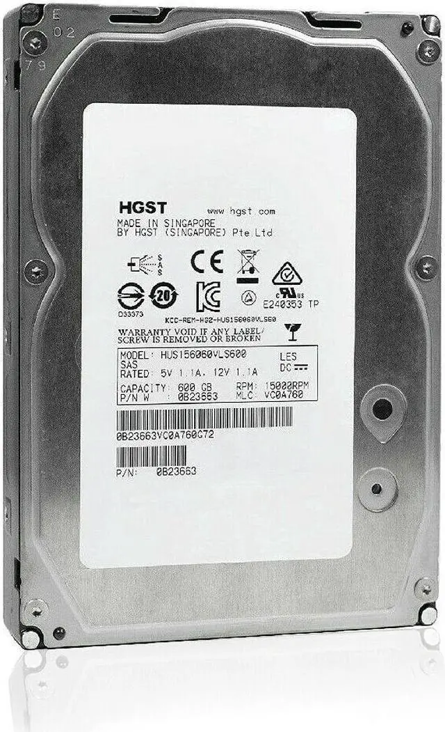 Alt view image 2 of 6 - HGST Ultrastar 15K600 3.5" Internal Hard Drive 600GB 15krpm 64MB Cache SAS 6Gb/s HDD for Server & PC 0B23663, HUS156060VLS600