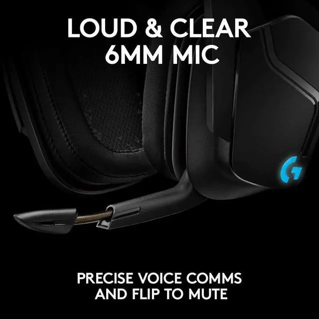 Alt view image 6 of 9 - Logitech G935 Wireless 7.1 Surround Sound RGB Lightsync Gaming Headset - Stereo - USB - Wired/Wireless - 20 Hz - 20 kHz (981-000742)