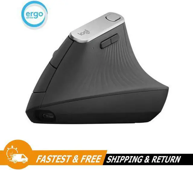 Alt view image 2 of 15 - Logitech MX Vertical Advanced Ergonomic Mouse Wireless USB Receiver, 910-005447