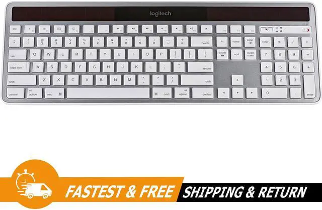 Alt view image 2 of 8 - Logitech K750 2.4GHz Wireless Solar Recharging Slim Keyboard for Mac 920-003677, Silver