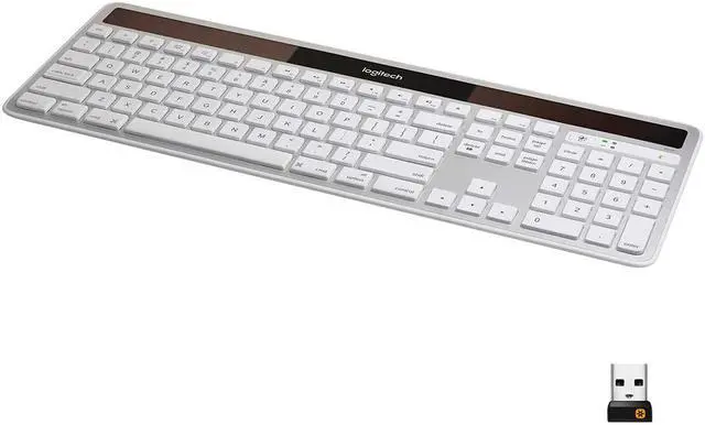 Alt view image 3 of 8 - Logitech K750 2.4GHz Wireless Solar Recharging Slim Keyboard for Mac 920-003677, Silver