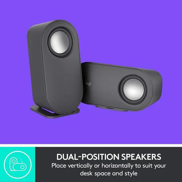 Alt view image 5 of 8 - Logitech Z407 2.1 Bluetooth Computer Speakers System with Subwoofer, Wireless Control | 80 WATT, Immersive Sound, Premium Audio and Multiple Inputs (980-001347) - Black