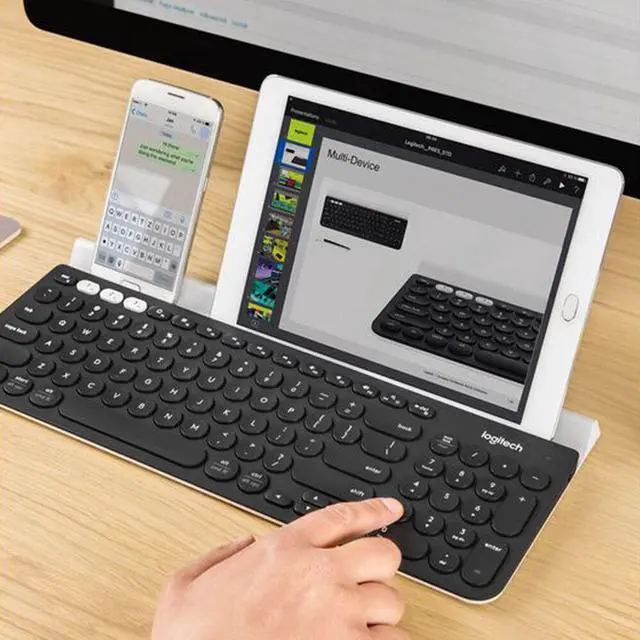 Alt view image 7 of 10 - Logitech K780 Multi-Device Wireless Keyboard (Non-Speckled) for PC / Mac / Phone & Tablet, 920-008149 - Black