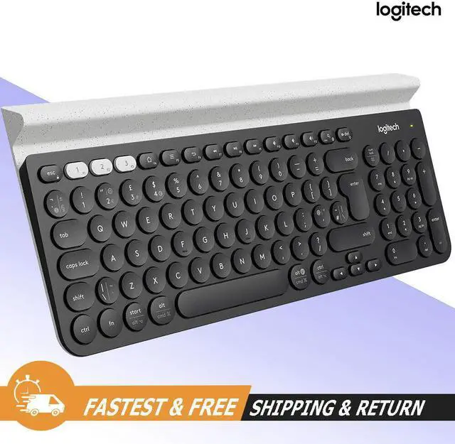 Alt view image 2 of 10 - Logitech K780 Multi-Device Wireless Keyboard (Non-Speckled) for PC / Mac / Phone & Tablet, 920-008149 - Black