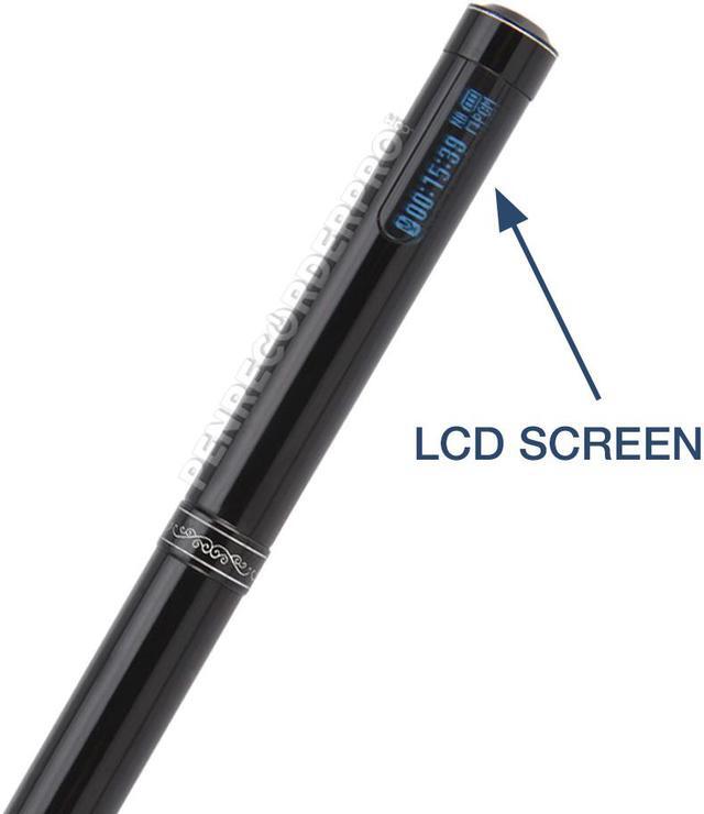 Alt view image 3 of 9 - PenRecorderPro SL200 Voice Recorder Pen, Audio Activated, Small Recording Device, LCD Display, PCM Broadcast Quality, Wired Remote (Slimline Series)