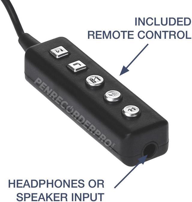 Alt view image 6 of 9 - PenRecorderPro SL200 Voice Recorder Pen, Audio Activated, Small Recording Device, LCD Display, PCM Broadcast Quality, Wired Remote (Slimline Series)