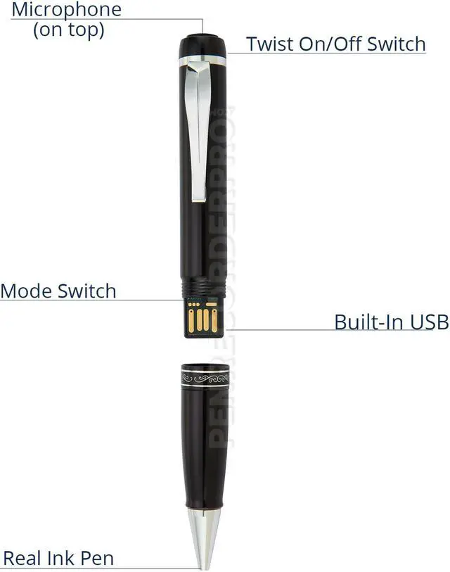 Alt view image 3 of 4 - PenRecorderPro VA30 Voice Activated Recorder Pen, 30 Day Battery Life, High Quality Small Audio Recording Device