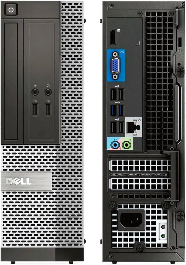 Alt view image 3 of 5 - Dell Optiplex 3020 SFF Computer PC, Intel Core i3-4130 3.4Ghz, 8GB RAM, 500GB SATA HDD, DVD Windows 10, includes 19" LCD, keyboard, and mouse, 1 year warranty
