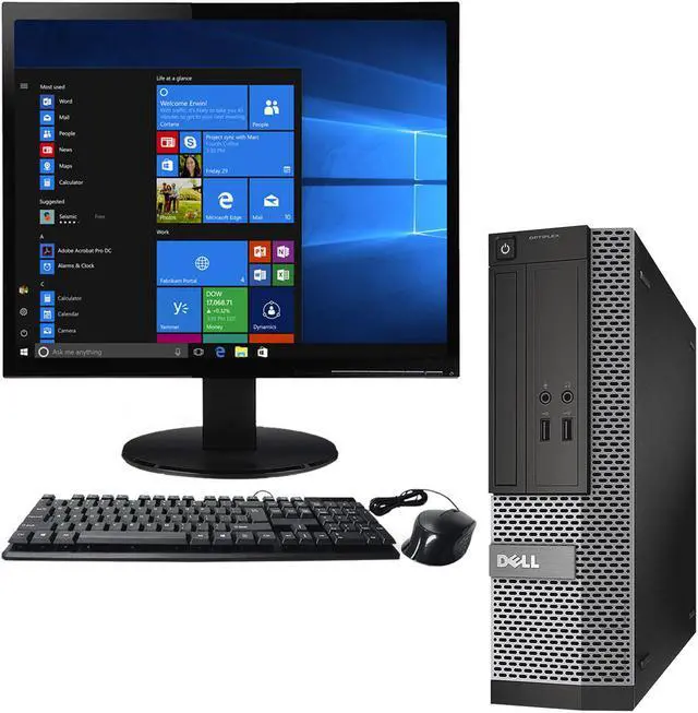 Main image of Dell Optiplex 3020 SFF Computer PC, Intel Core i3-4130 3.4Ghz, 8GB RAM, 500GB SATA HDD, DVD Windows 10, includes 19" LCD, keyboard, and mouse, 1 year warranty