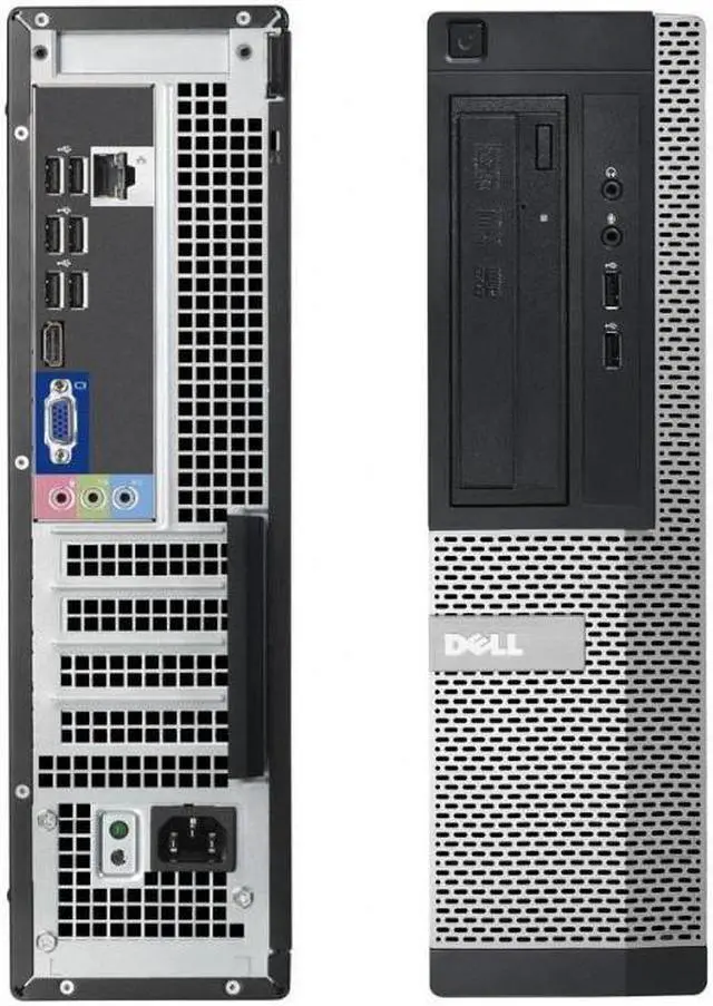 Alt view image 2 of 5 - Dell Optiplex 3010 Desktop Computer Intel Core i3 3220 16GB RAM 500GB DVD Windows 10 Professional PC, New Free keyboard and Mouse, WiFi Adapter, Black - OEM