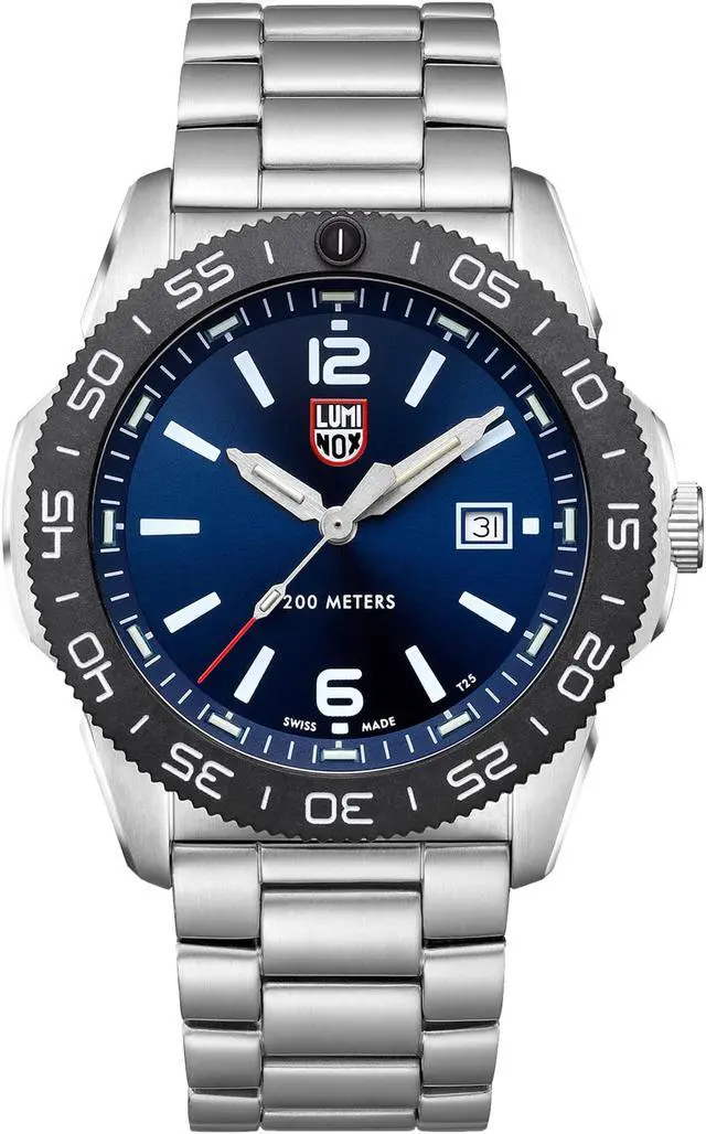 Alt view image 5 of 11 - Luminox Pacific Diver XS.3123 Blue Dial Stainless Steel 200M Quartz Men's Watch