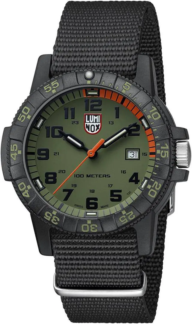 Alt view image 6 of 11 - Luminox Leatherback Sea Turtle Giant XS.0337 Black Green 44mm Quartz Men's Watch