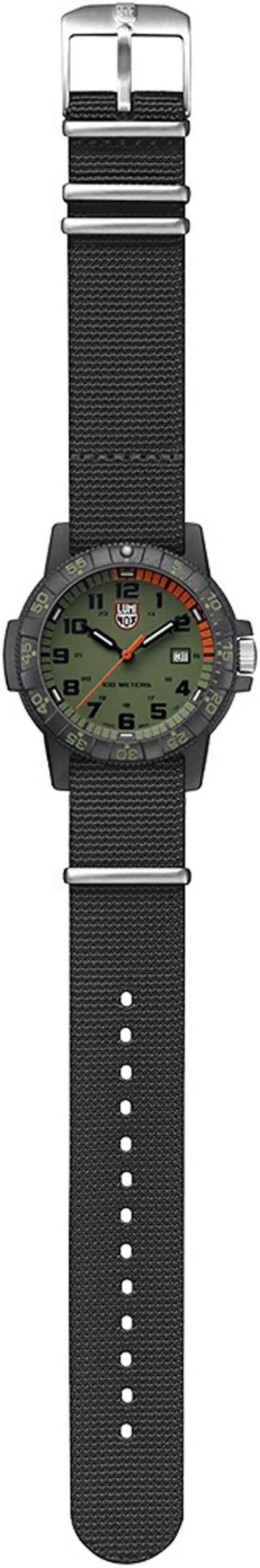 Alt view image 7 of 11 - Luminox Leatherback Sea Turtle Giant XS.0337 Black Green 44mm Quartz Men's Watch