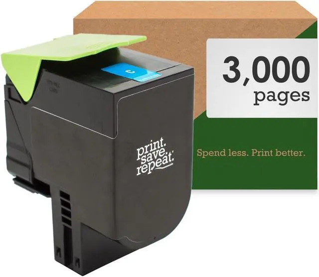 Main image of Print.Save.Repeat. Lexmark 801HC Cyan High Yield Toner Cartridge for CX410, CX510 [3,000 Pages]