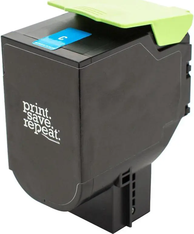 Alt view image 3 of 4 - Print.Save.Repeat. Lexmark 801HC Cyan High Yield Toner Cartridge for CX410, CX510 [3,000 Pages]