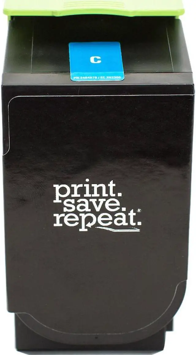 Alt view image 4 of 4 - Print.Save.Repeat. Lexmark 801HC Cyan High Yield Toner Cartridge for CX410, CX510 [3,000 Pages]