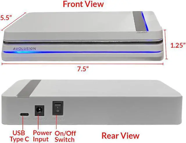 Alt view image 5 of 7 - Avolusion HDDGEAR PRO X (White) 6TB USB 3.0 External Gaming Hard Drive for PS5 Game Console - 2 Year Warranty