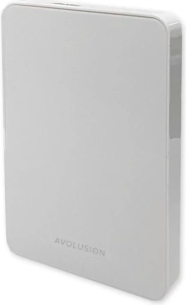 Alt view image 2 of 7 - Avolusion Z1-S 500GB USB 3.0 Portable External Gaming PS5 Hard Drive - White (PS5 Pre-Formatted) - 2 Year Warranty