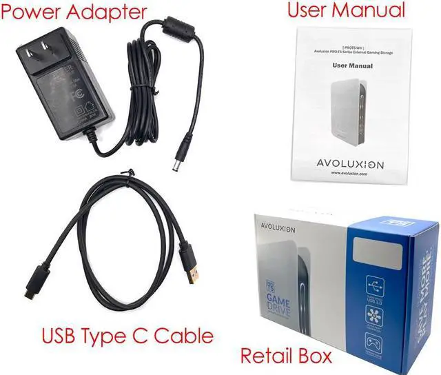 Alt view image 7 of 7 - Avolusion PRO-T5 Series 8TB USB 3.0 External Gaming Hard Drive for PS5 Game Console (White) - 2 Year Warranty