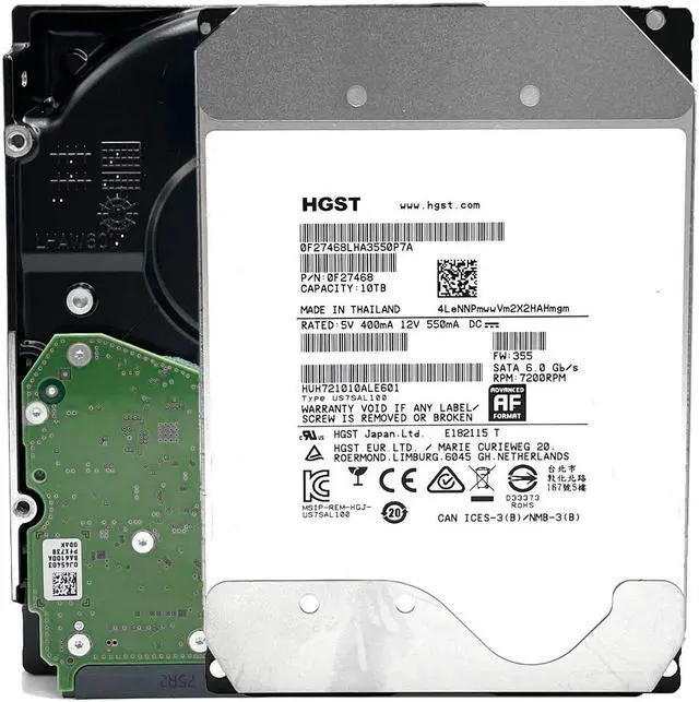 Alt view image 6 of 13 - HGST WD Ultrastar DC HC510 10TB SATA 6Gb/s HDD | 3.5" Enterprise SED | Model: HUH721010ALE601