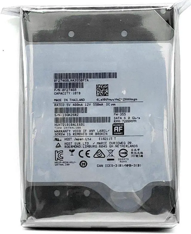 Alt view image 9 of 13 - HGST WD Ultrastar DC HC510 10TB SATA 6Gb/s HDD | 3.5" Enterprise SED | Model: HUH721010ALE601