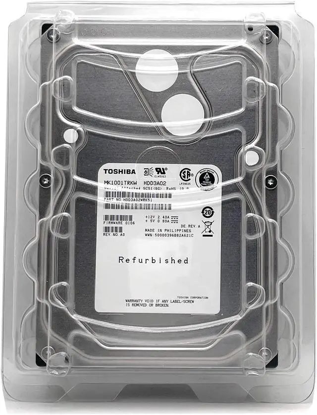 Alt view image 2 of 5 - TOSHIBA MK1001TRKB 1TB 7200 RPM 16MB Cache 3.5" Internal SAS Hard Drive
