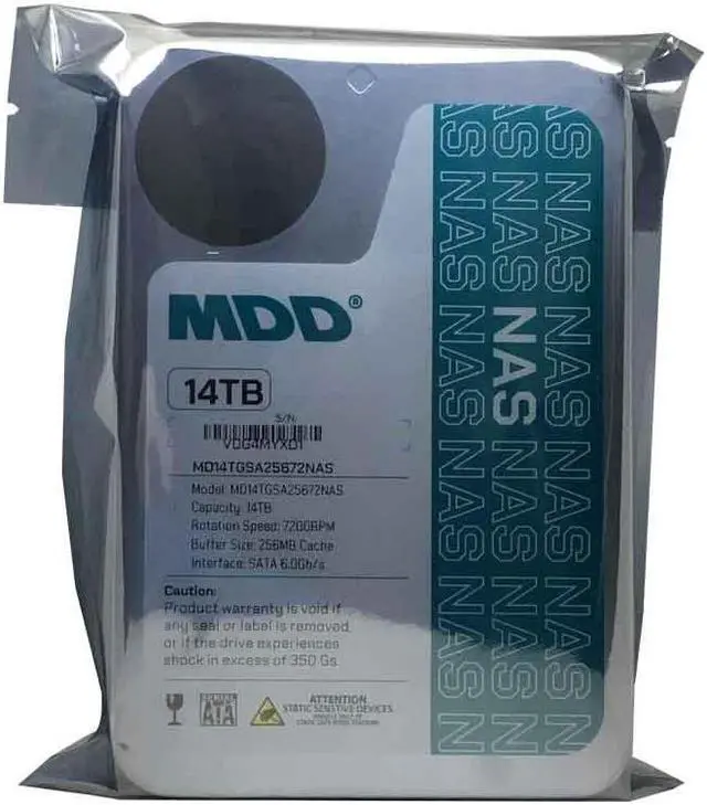 Alt view image 4 of 4 - MaxDigitalData (MD14TSATA25672NAS) 14TB 7200RPM 256MB Cache SATA 6.0Gb/s 3.5-inch Internal NAS Hard Drive - 5 Years Warranty