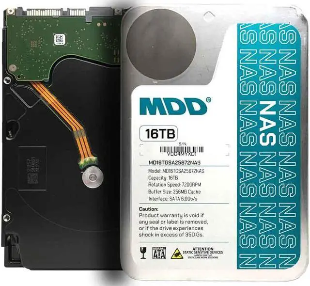 Main image of MaxDigitalData (MD16TSATA25672NAS) 16TB 7200 RPM 256MB Cache SATA 6.0Gb/s 3.5" Internal NAS Hard Drive - 5 Years Warranty