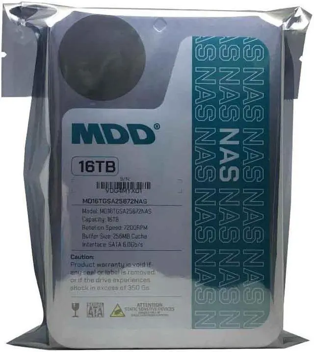 Alt view image 4 of 4 - MaxDigitalData (MD16TSATA25672NAS) 16TB 7200 RPM 256MB Cache SATA 6.0Gb/s 3.5" Internal NAS Hard Drive - 5 Years Warranty