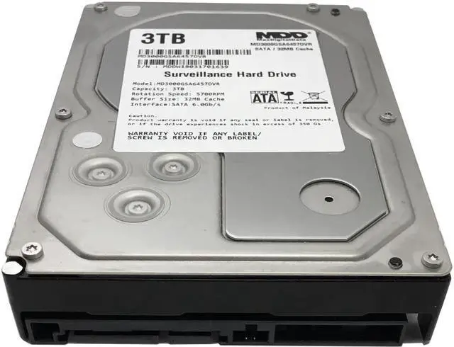 Alt view image 4 of 5 - MaxDigitalData 3TB 32MB Cache 5700PM SATA 6.0Gb/s 3.5" Internal Surveillance CCTV DVR Hard Drive (MD3000GSA3257DVR) - 2 Year Warranty