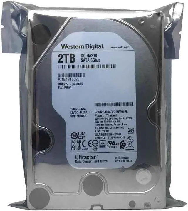 Alt view image 4 of 4 - WD HGST HUS722T2TALA604 Ultrastar DC 2TB SATA 6.0Ggbps 3.5" Datacenter Hard Drive