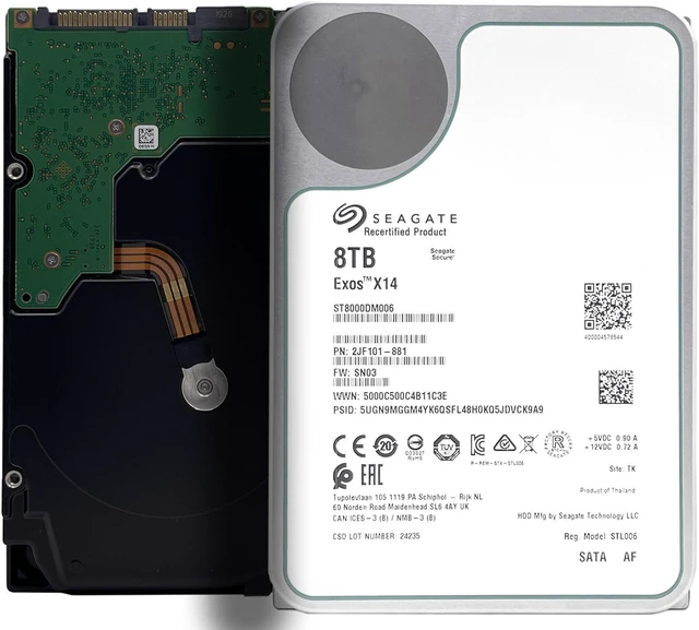 Refurbished: Seagate Exos X14 ST8000DM006 8TB 5900RPM 256MB Cache