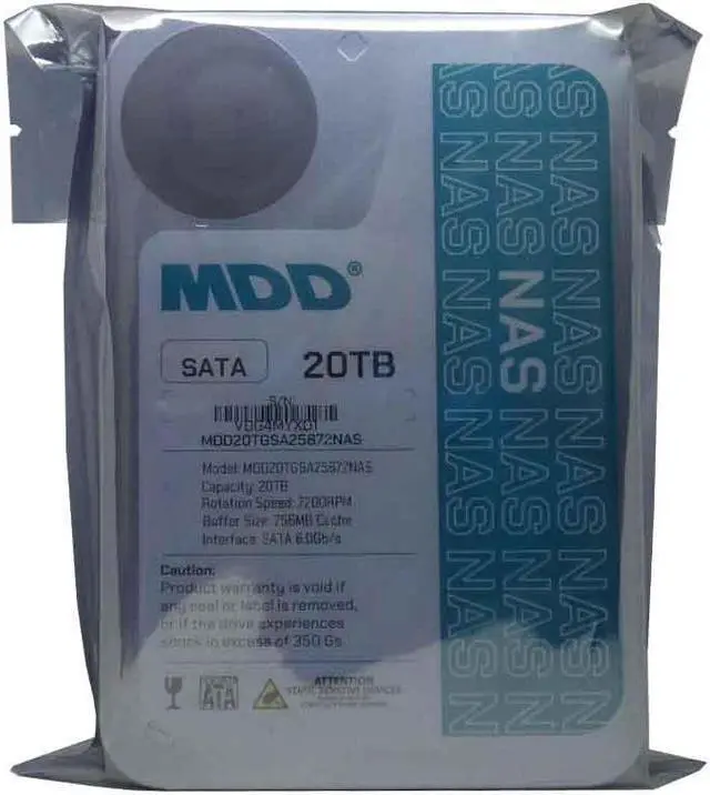 Alt view image 3 of 6 - MDD (MD20TGSA25672NAS) 20TB 7200 RPM 256MB Cache SATA 6.0Gb/s 3.5-inch Internal NAS Hard Drive