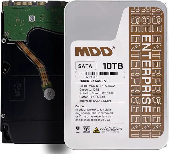 Main image of MDD 10TB 7200RPM SATA 6.0Gb/s 256MB 3.5inch Internal Enterprise Hard Drive (MDD10TSATA25672E) - 5 Years Warranty