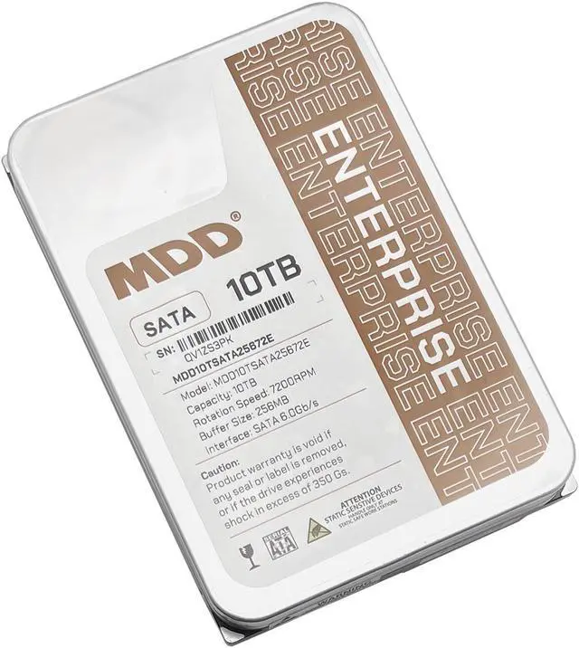 Alt view image 3 of 4 - MDD 10TB 7200RPM SATA 6.0Gb/s 256MB 3.5inch Internal Enterprise Hard Drive (MDD10TSATA25672E) - 5 Years Warranty