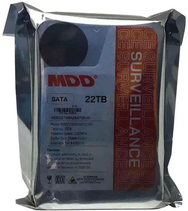 Alt view image 3 of 6 - MDD (MDD22TS25672DVR)  22TB 7200RPM 256MB Cache SATA 6.0Gb/s 3.5inch Internal Surveillance Hard Drive