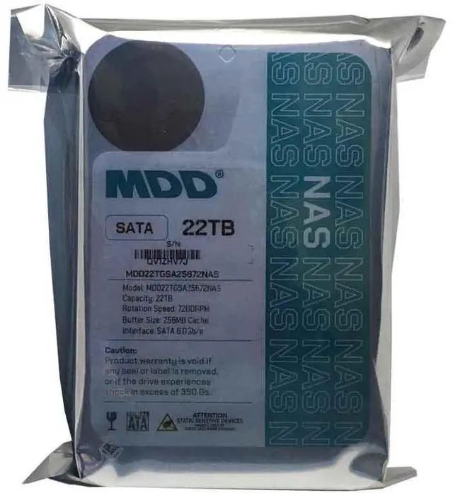 Alt view image 3 of 6 - MDD MDD22TS25672NAS 22TB 7200 RPM 256MB Cache SATA 6.0Gb/s 3.5" Internal Hard Drive for NAS Network Storage