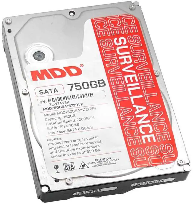 Alt view image 4 of 6 - MDD 750GB 16MB Cache 7200PM SATA 3.0Gb/s 3.5inch Surveillance Hard Drive (MDD750GSA1672DVR) - 3 Year Warranty