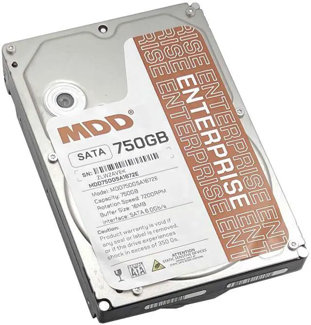 Alt view image 5 of 6 - MDD 750GB 16MB Cache 7200PM SATA 3.0Gb/s 3.5inch Enterprise Hard Drive (MDD750GSA1672E) - 3 Year Warranty