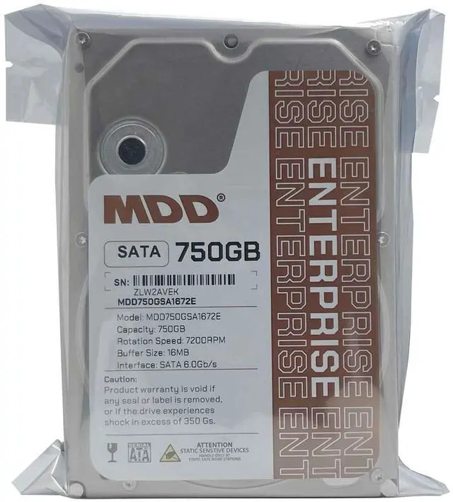 Alt view image 6 of 6 - MDD 750GB 16MB Cache 7200PM SATA 3.0Gb/s 3.5inch Enterprise Hard Drive (MDD750GSA1672E) - 3 Year Warranty