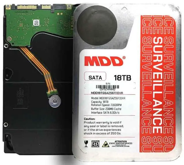 Main image of MDD MDD18TSATA25672DVR 18TB 7200 RPM 256MB Cache SATA 6.0Gb/s 3.5" Internal Hard Drive for Surveillance