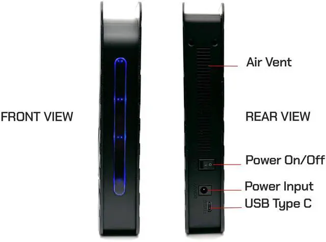 Alt view image 2 of 5 - Avolusion PRO-T8 Series 3TB USB 3.0 External Gaming Hard Drive for WindowsOS Desktop PC / Laptop (Black)  - 2 Year Warranty
