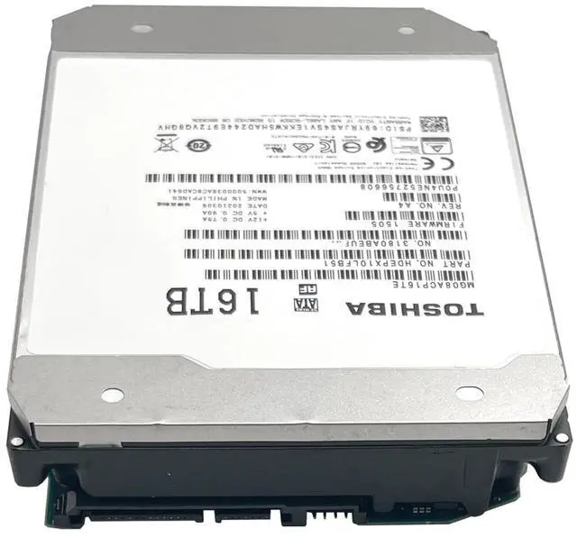 Alt view image 5 of 5 - Toshiba MG08 MG08ACP16TE 16TB 7.2K RPM SATA 6Gb/s 512e 3.5in Hard Drive