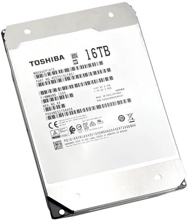 Main image of Toshiba MG08 MG08ACP16TE 16TB 7.2K RPM SATA 6Gb/s 512e 3.5in Hard Drive