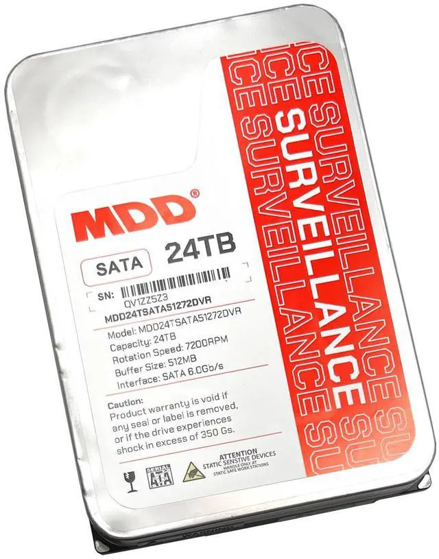 Alt view image 3 of 5 - MDD 24TB 7200RPM 512MB Cache SATA 6.0Gb/s 3.5inch Internal Hard Drive for Surveillance Storage (MDD24TS51272DVR)- 5 Years Warranty